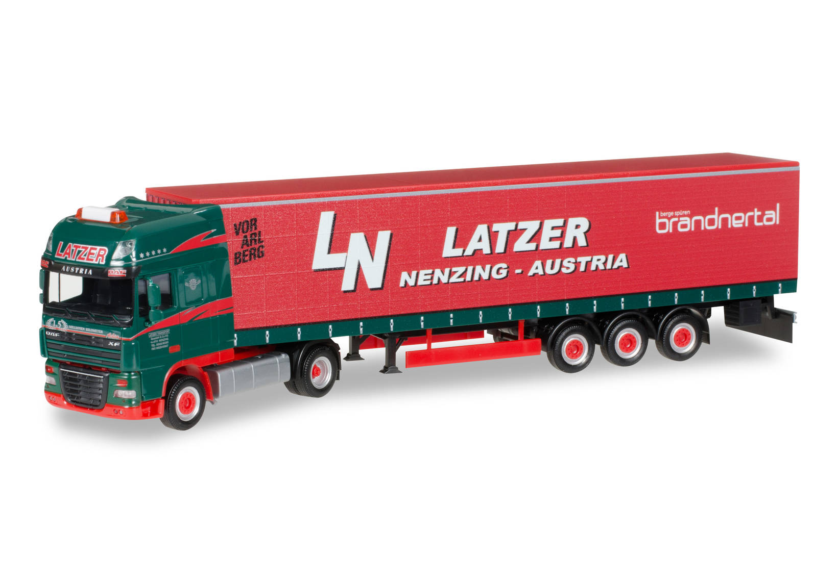 DAF XF 105 SSC curtain canvas semitrailer "Latzer" (A)
