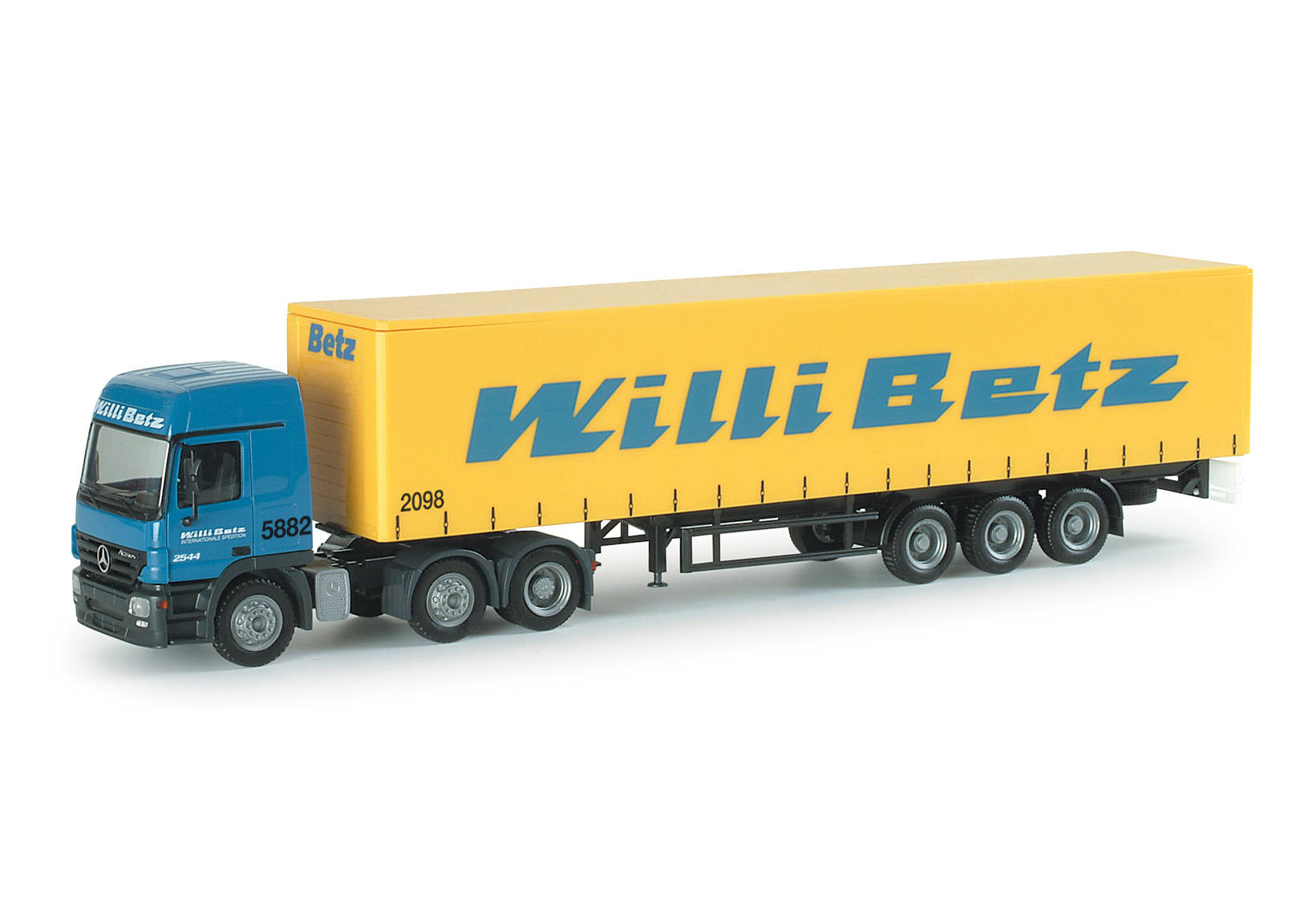 Mercedes-Benz Actros L Gardinenplanen-Sattelzug "Willi Betz"