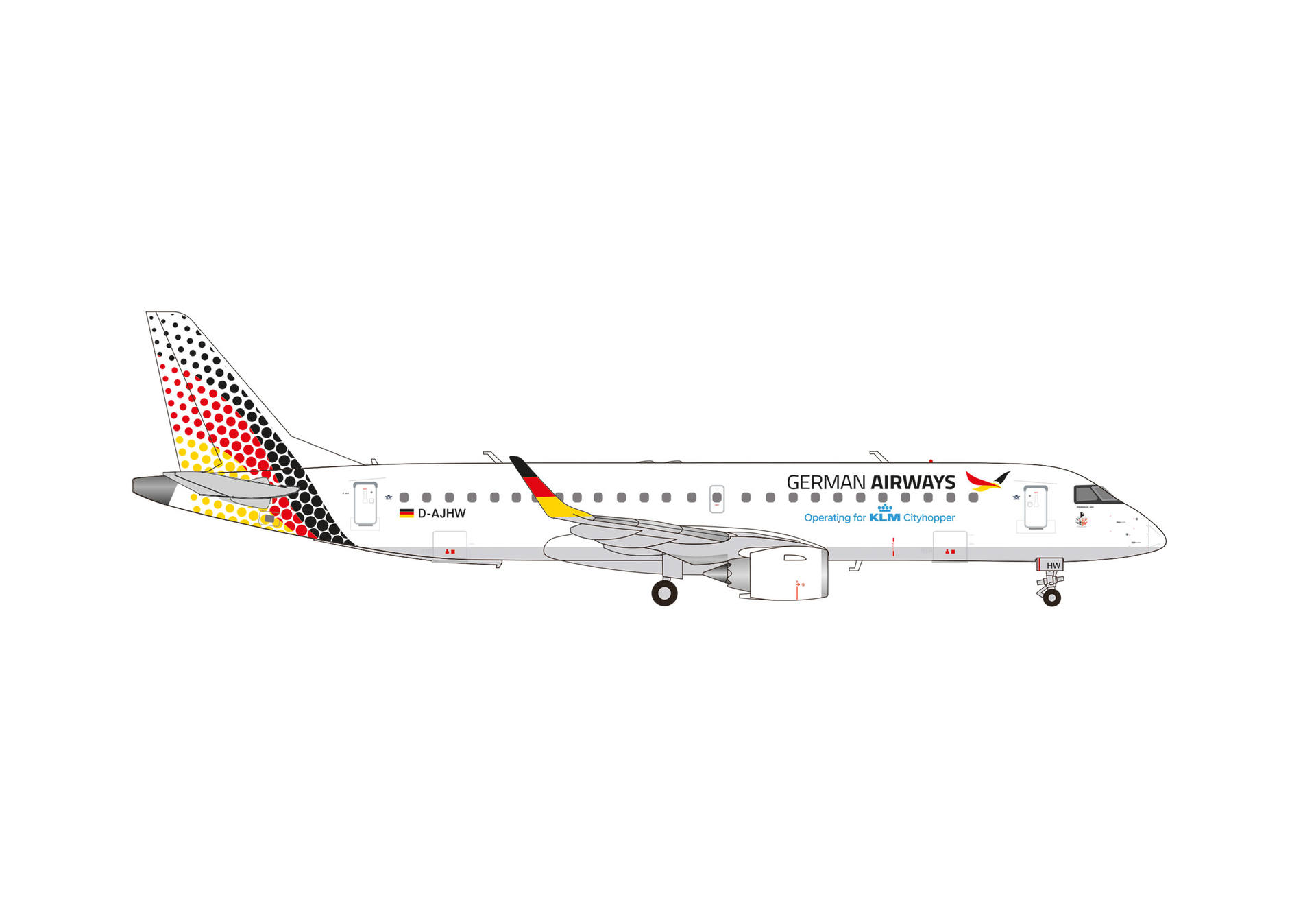 German Airways Embraer E190 - new (2025) colors - D-AJHW