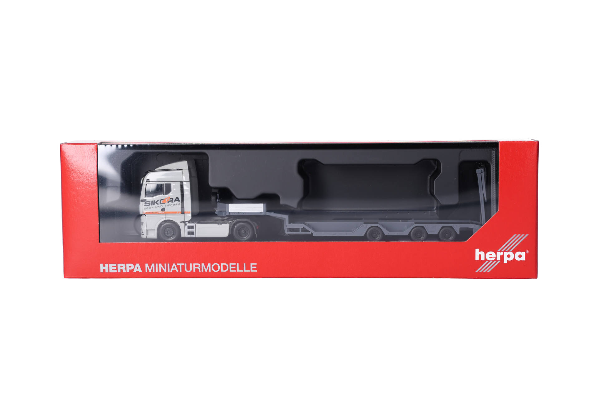 model truck, semi-trailer, diecast, gray truck, box packaging