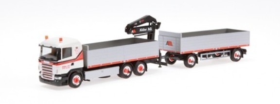Scania R '04 HL building material hanger train with loading crane 3A/2A
