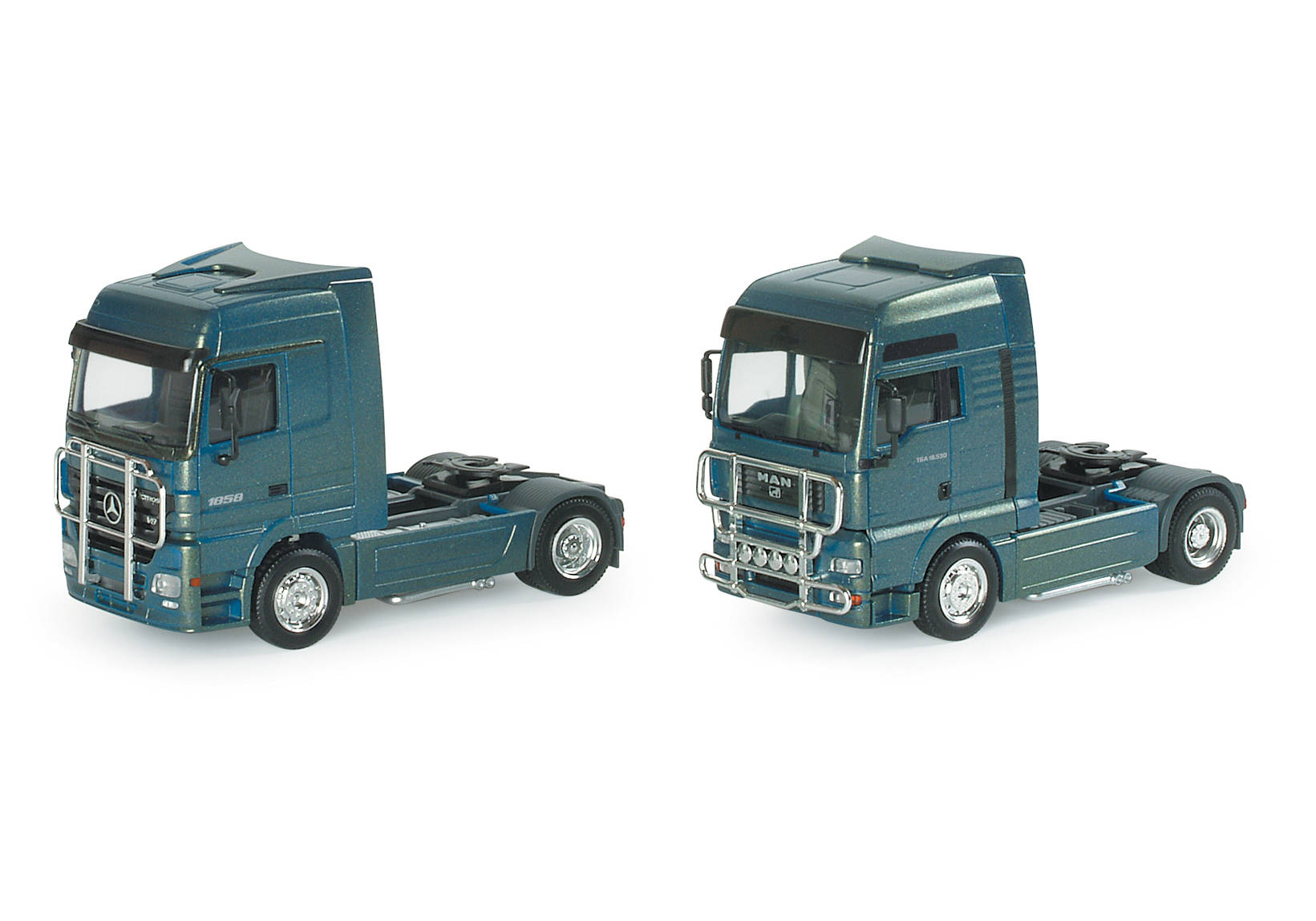 Truck set with sidepipes