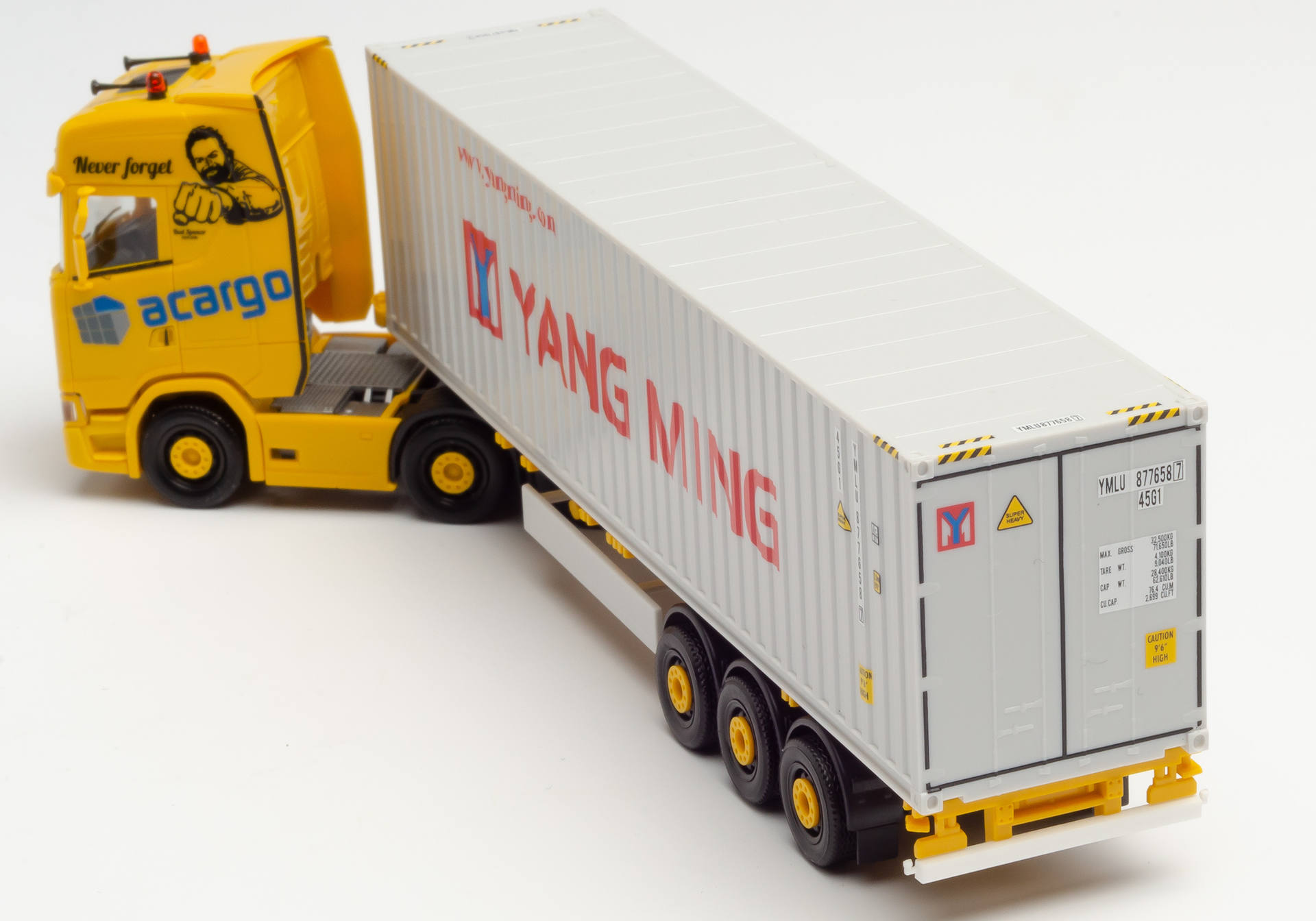 Scania CS 20 HD 6x2 Container-Sattelzug "acargo/Yang Ming 40 ft. High Cube“