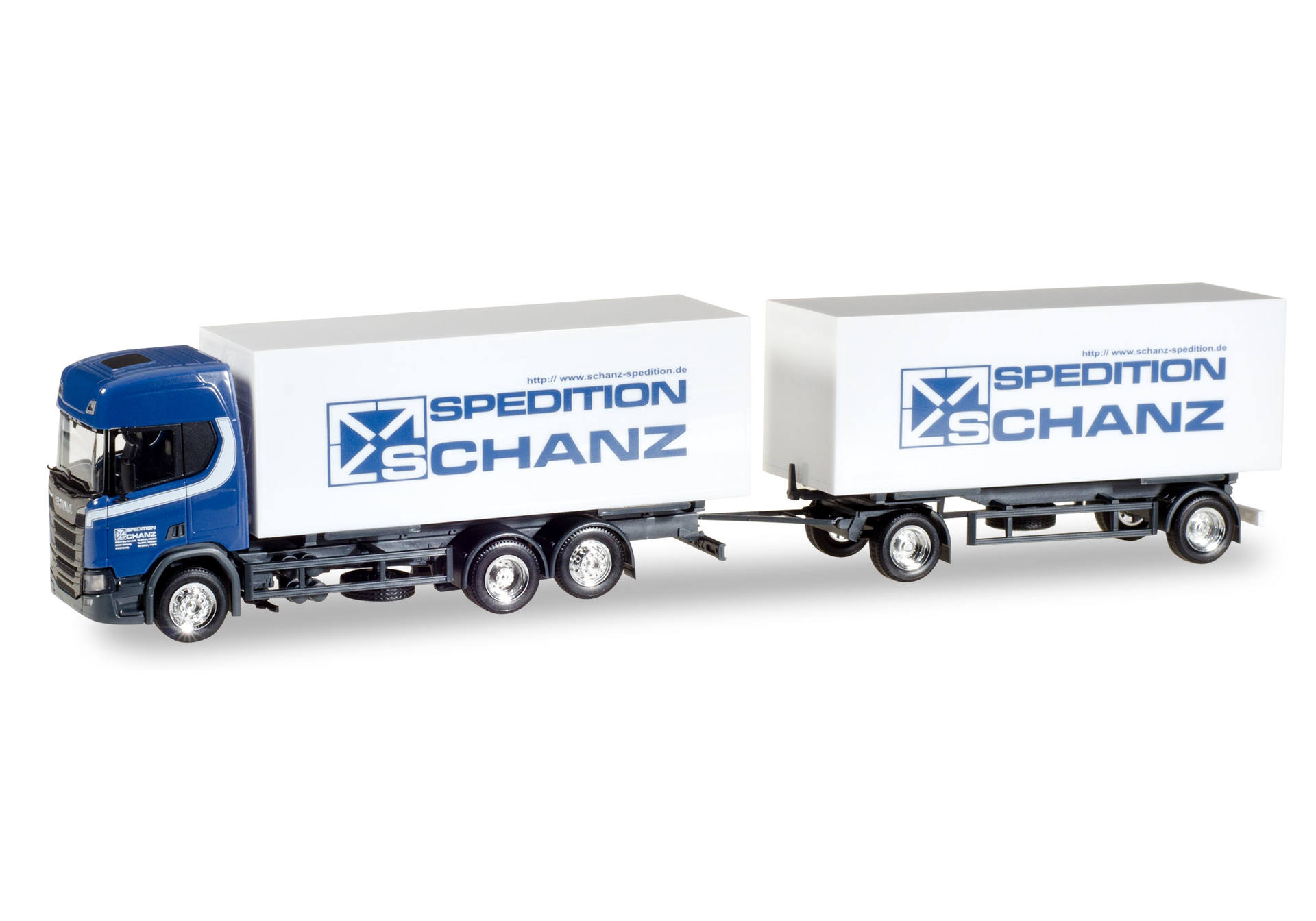 Scania CR20 HD interchangeable box trailer "Schanz"