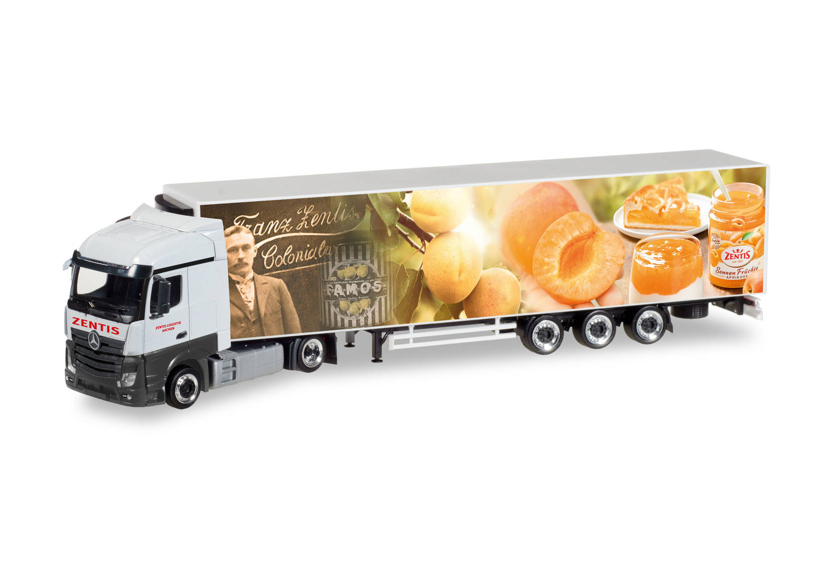 Mercedes-Benz Actros Streamspace 2.5 Lowliner refrigerated semitrailer "125 Jahre Zentis"