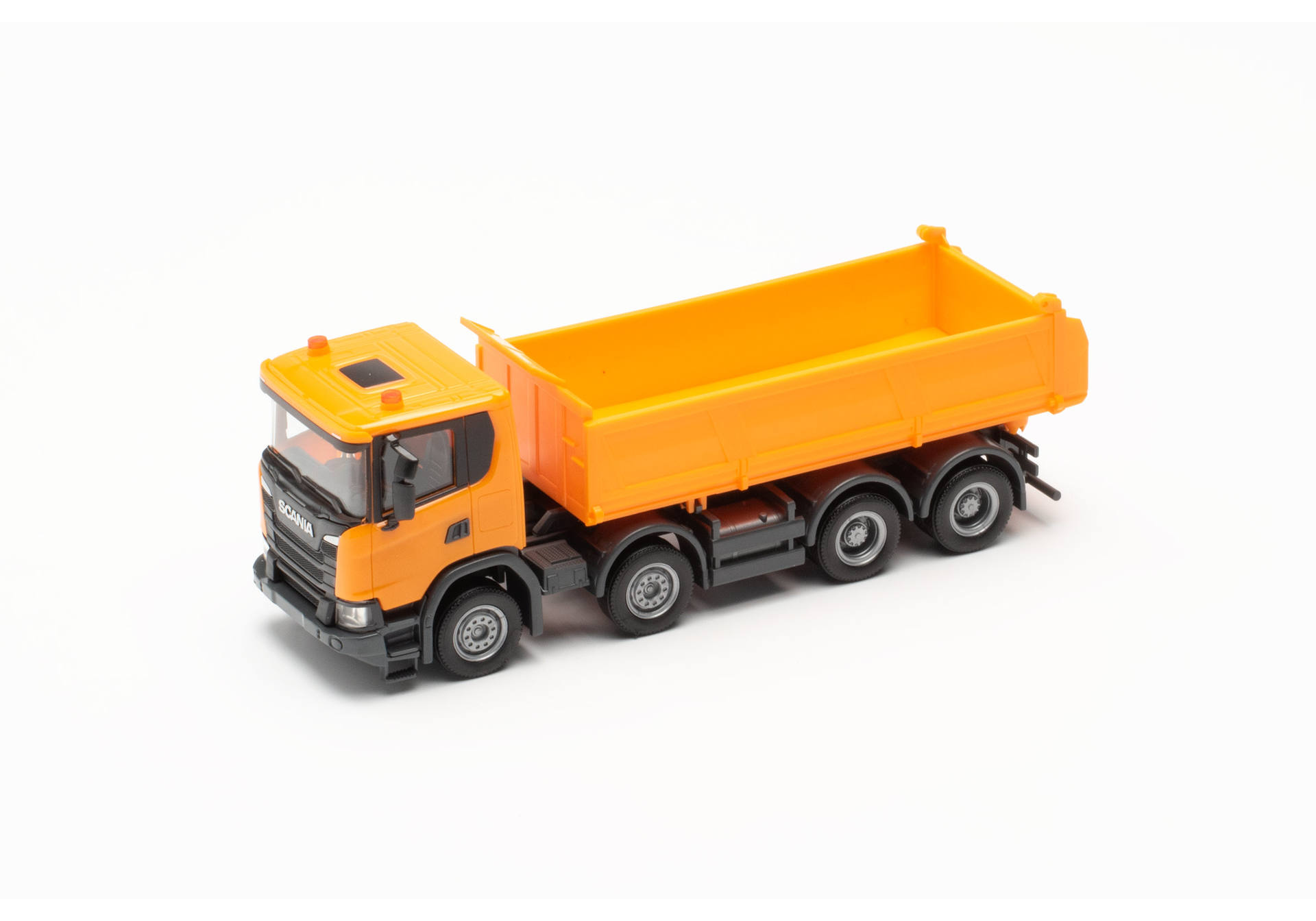 Scania XT17 Meiler 4-achsiger Dreiseitenkipper, orange