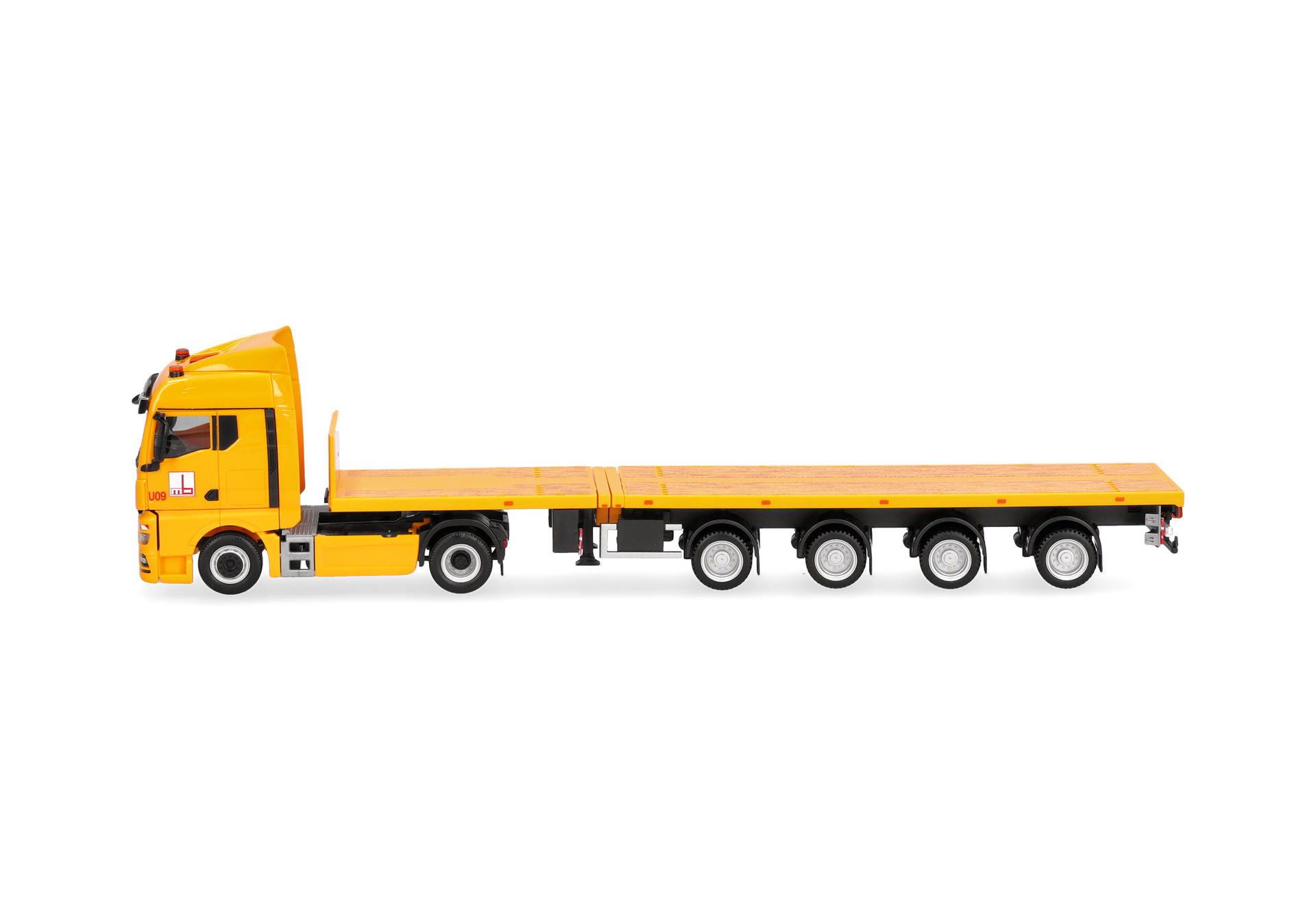MAN TGX GM teletrailer semitrailer "Max Bögl" with loading