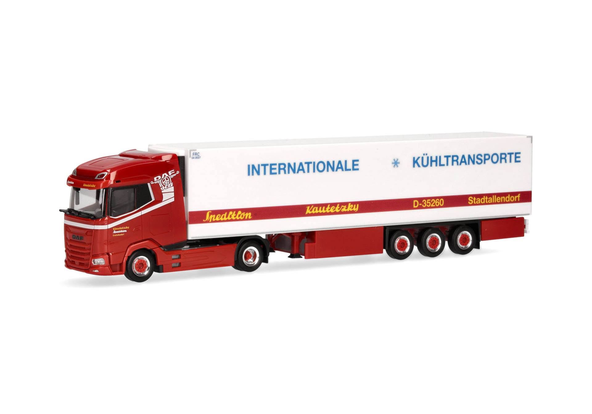 DAF XG refrigerated box semitrailer "Spedition Kautetzky"