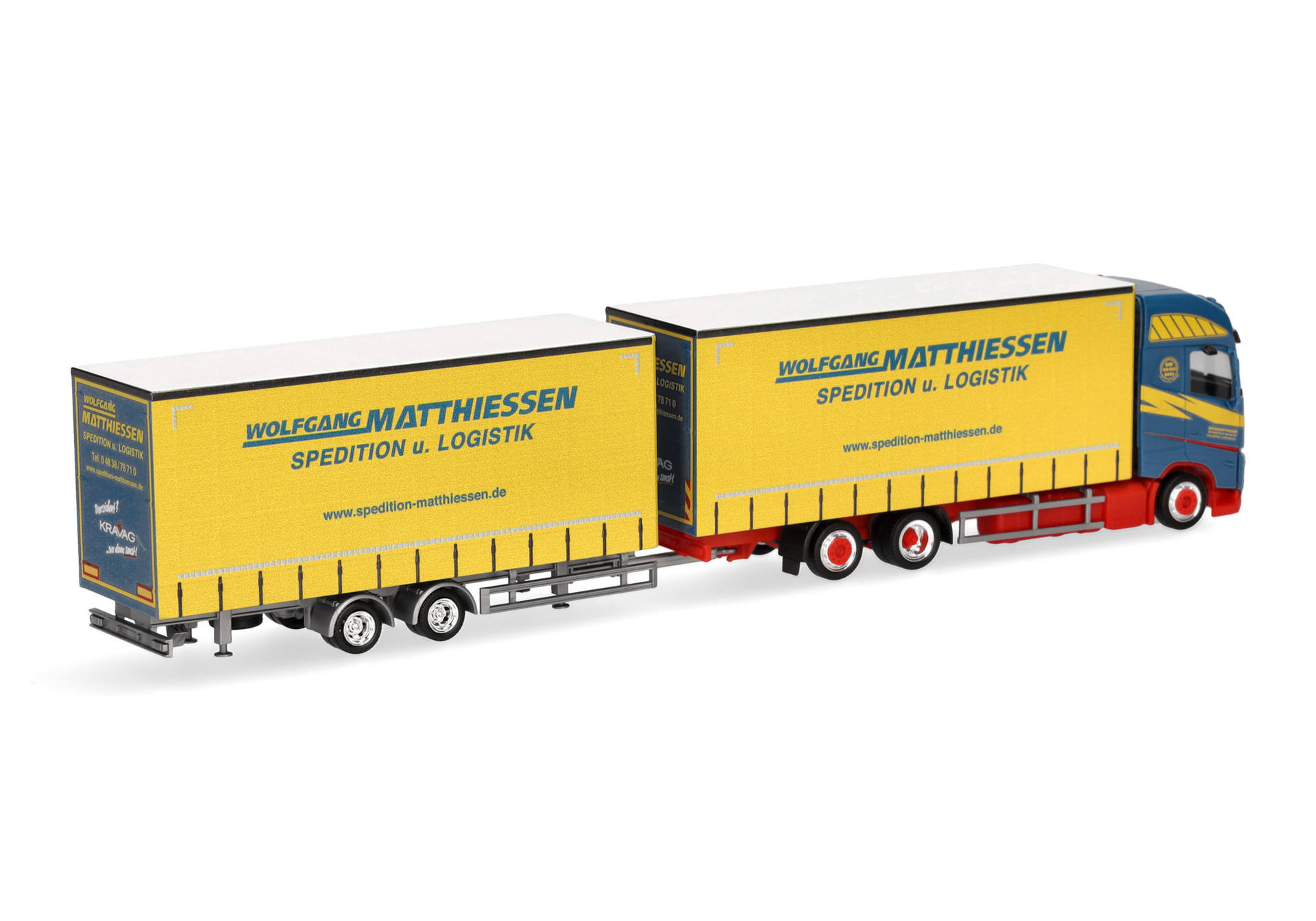 Volvo FH GL XL 2020 Jumbogardinenplanentandem-Hängerzug "Wolfgang Matthiessen"