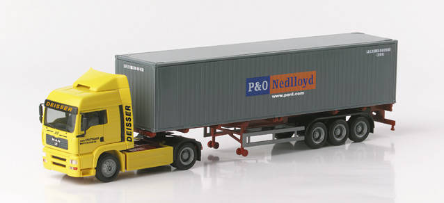 MAN TGA LX container semitrailer "Deisser/P&O"