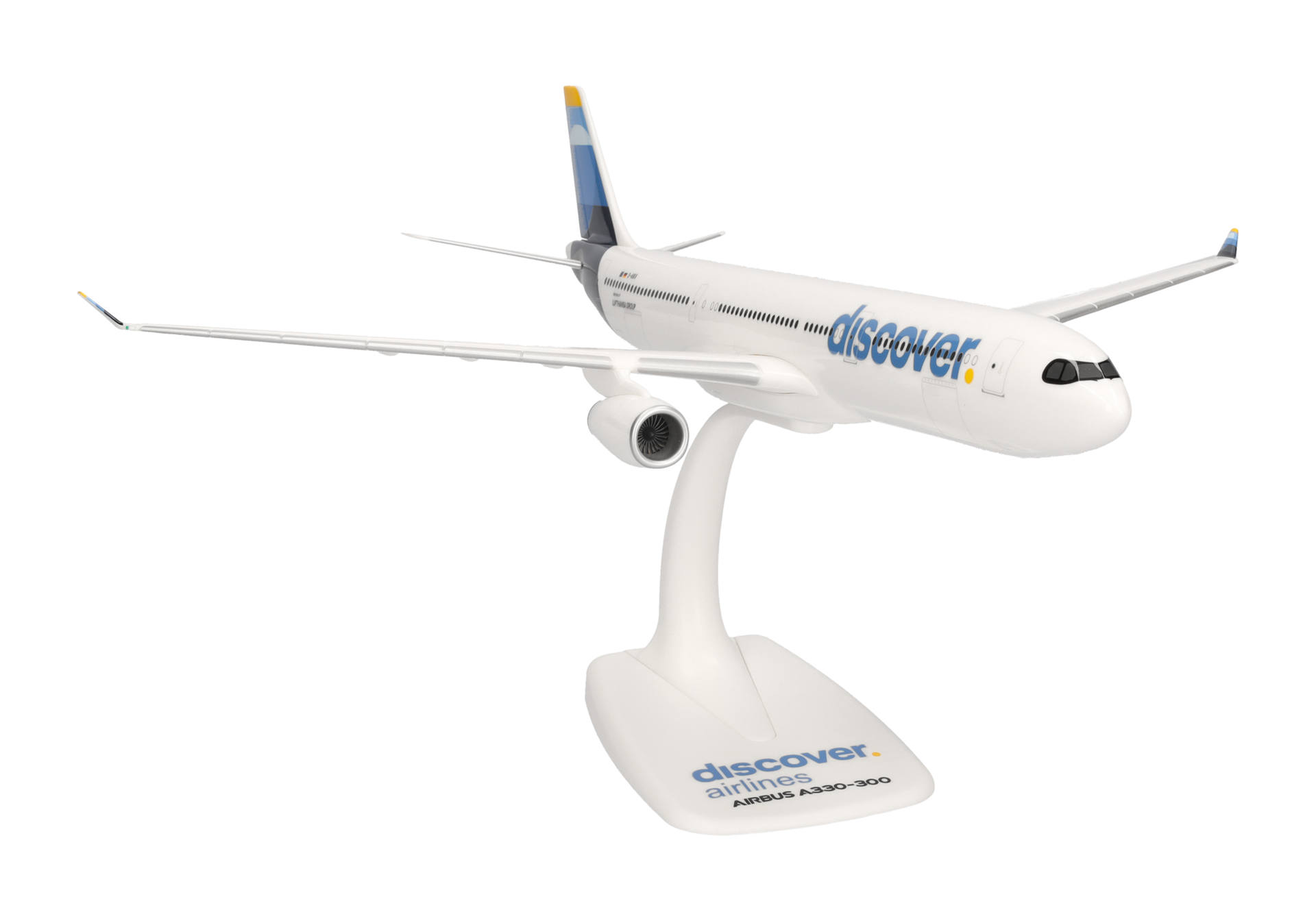 airplane, model, diecast, display stand, discover airlines