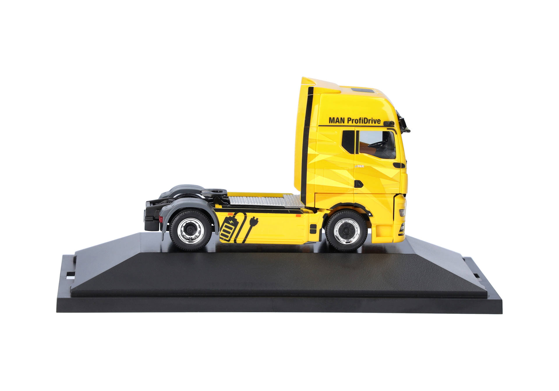 truck, model truck, semi-trailer, yellow truck, scale model