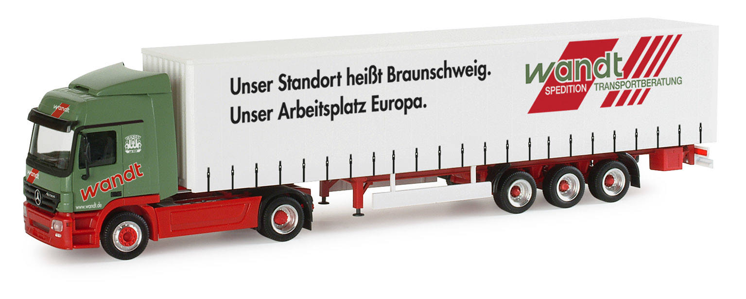 Mercedes-Benz Actros L curtain canvas semitrailer "Wandt"