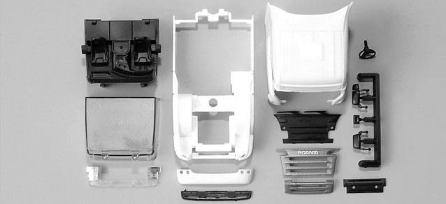 Scania R Topline driver's cabin with side skirting (incl. rear-view mirror)Content: 2 pcs.