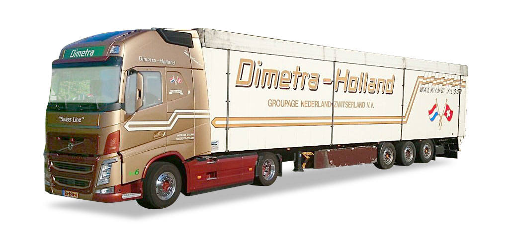 Volvo FH GL XL walking floor semitrailer "Dimetra"