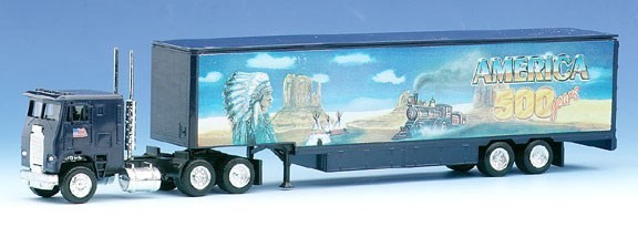 Freightliner Moving van case-saddle train 3A/2A 500 years of America