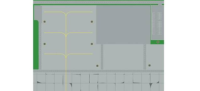 Ground foil for a hangar
