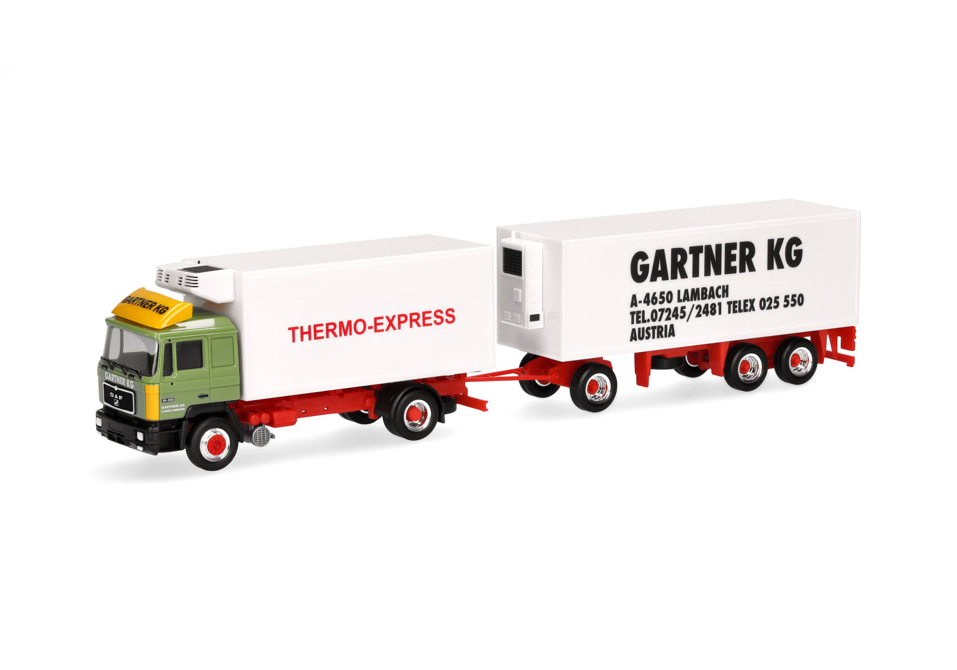 MAN F90 Kühlkoffer trailer truck "Gartner KG" (Austria)