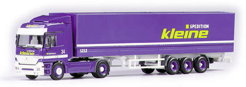 Mercedes-Benz Actros L canvas semitrailer truck Spedition Kleine