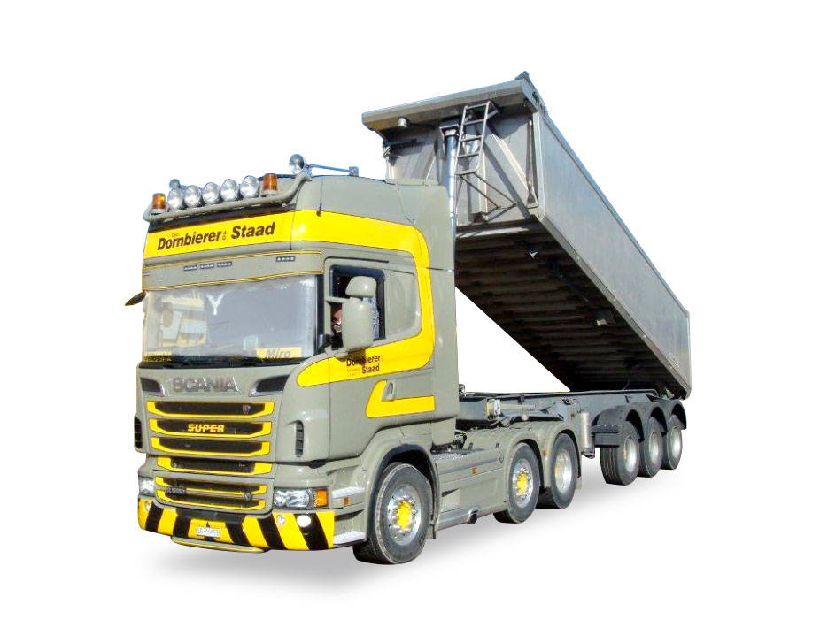 Scania R TL 6x4 dump semitrailer "Dornbierer"