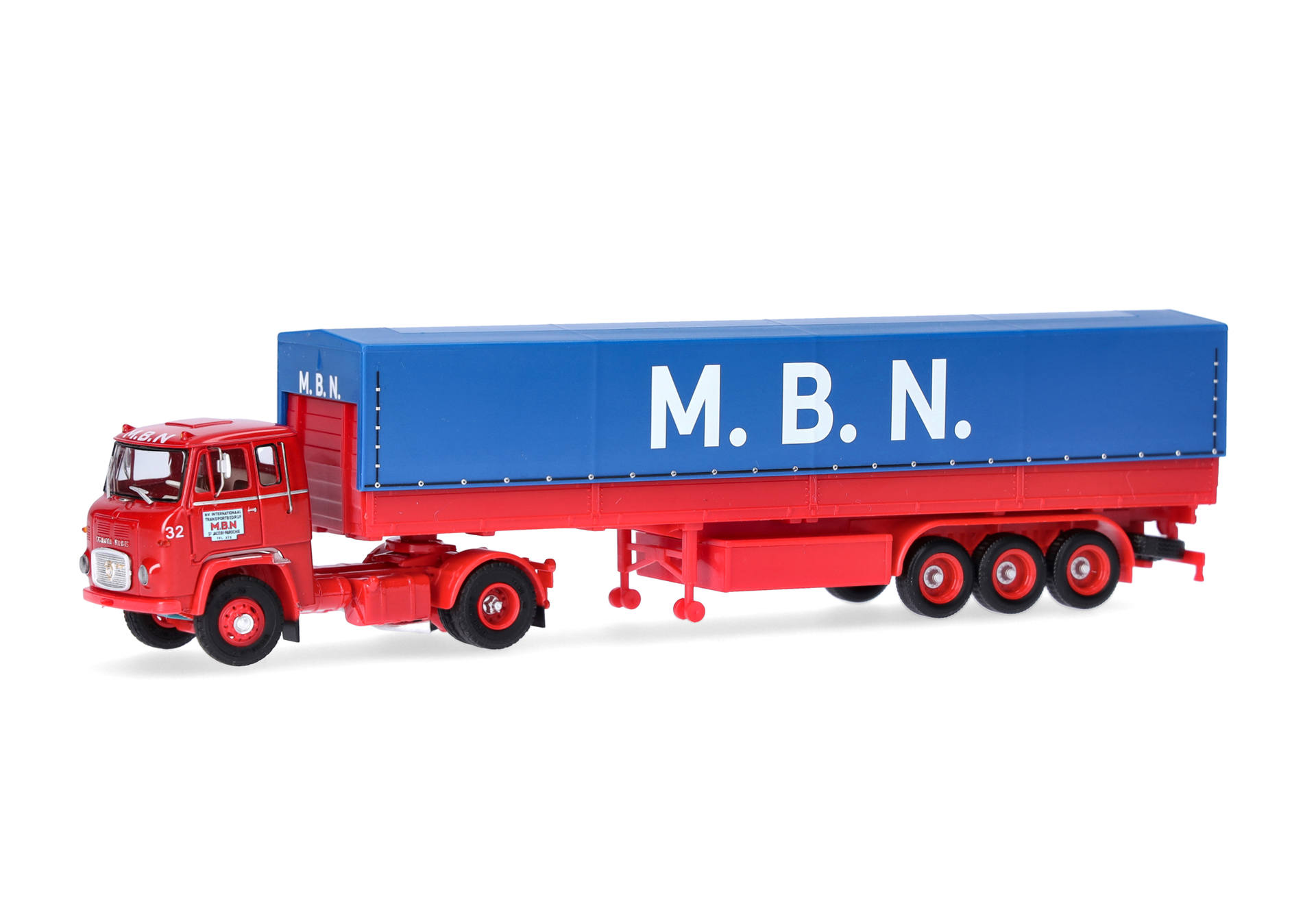 Scania LB 76 canvas semitrailer "M.B.N." (Niederlande/Sint Jacobi Parochie)