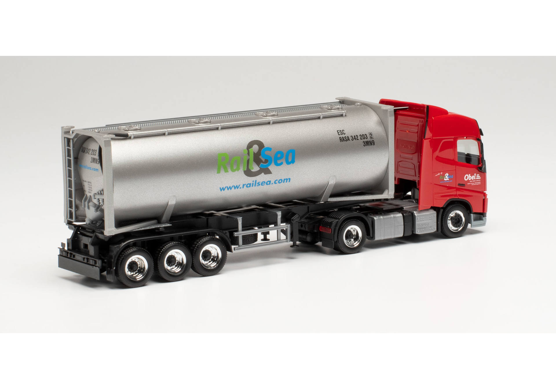 Volvo FH Gl. 30 ft. Drucksilocontainer-Sattelzug „Obel“