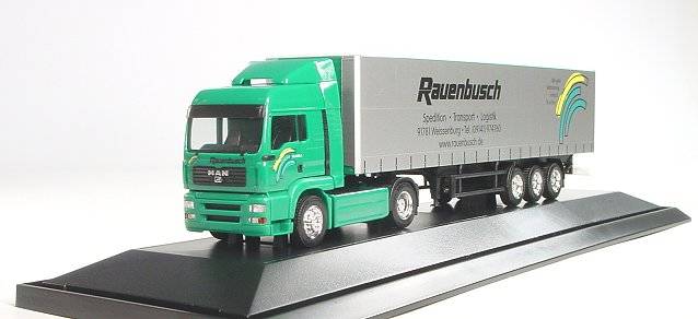 MAN TGA LX curtain trap semitrailer "Rauenbusch", PC