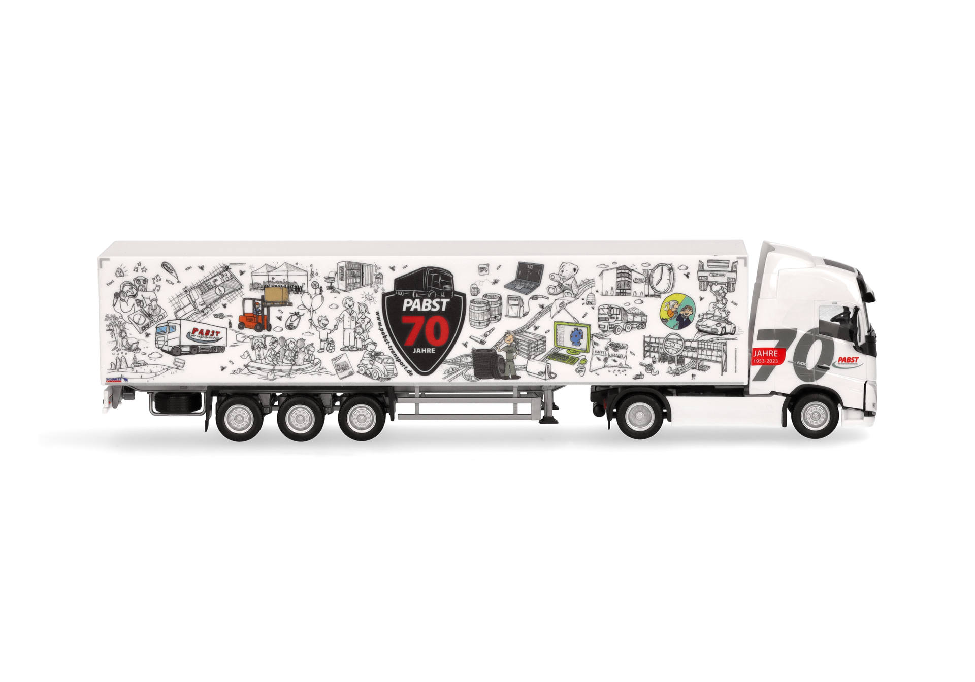 Volvo FH GL 2020 Gardinenplanensattelzug "70 Jahre Pabst Transport" 