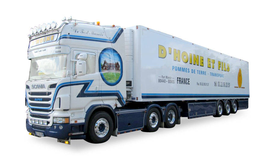 Scania R TL 6x2 refrigerated semitrailer "D'Hoine et Fils"