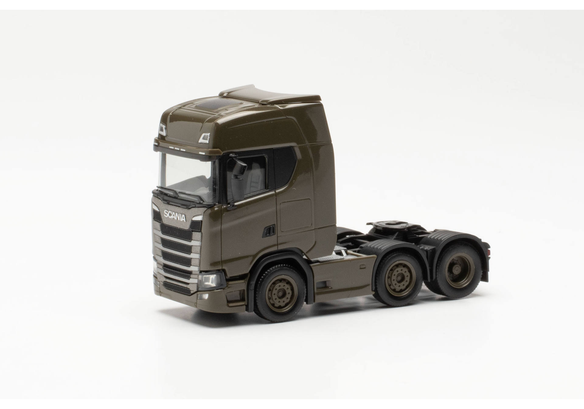 Scania CS 20 HD rigid tractor 3axles, olive green
