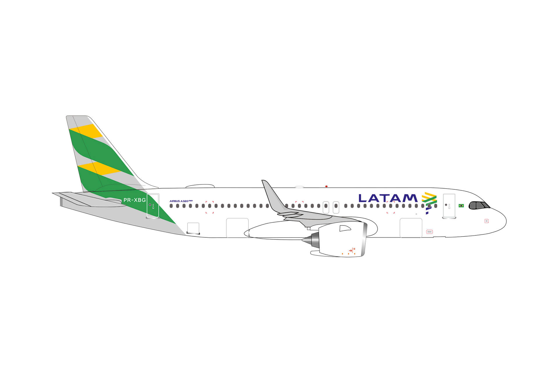 flugzeug, flugzeug, jet, bemalung, latam