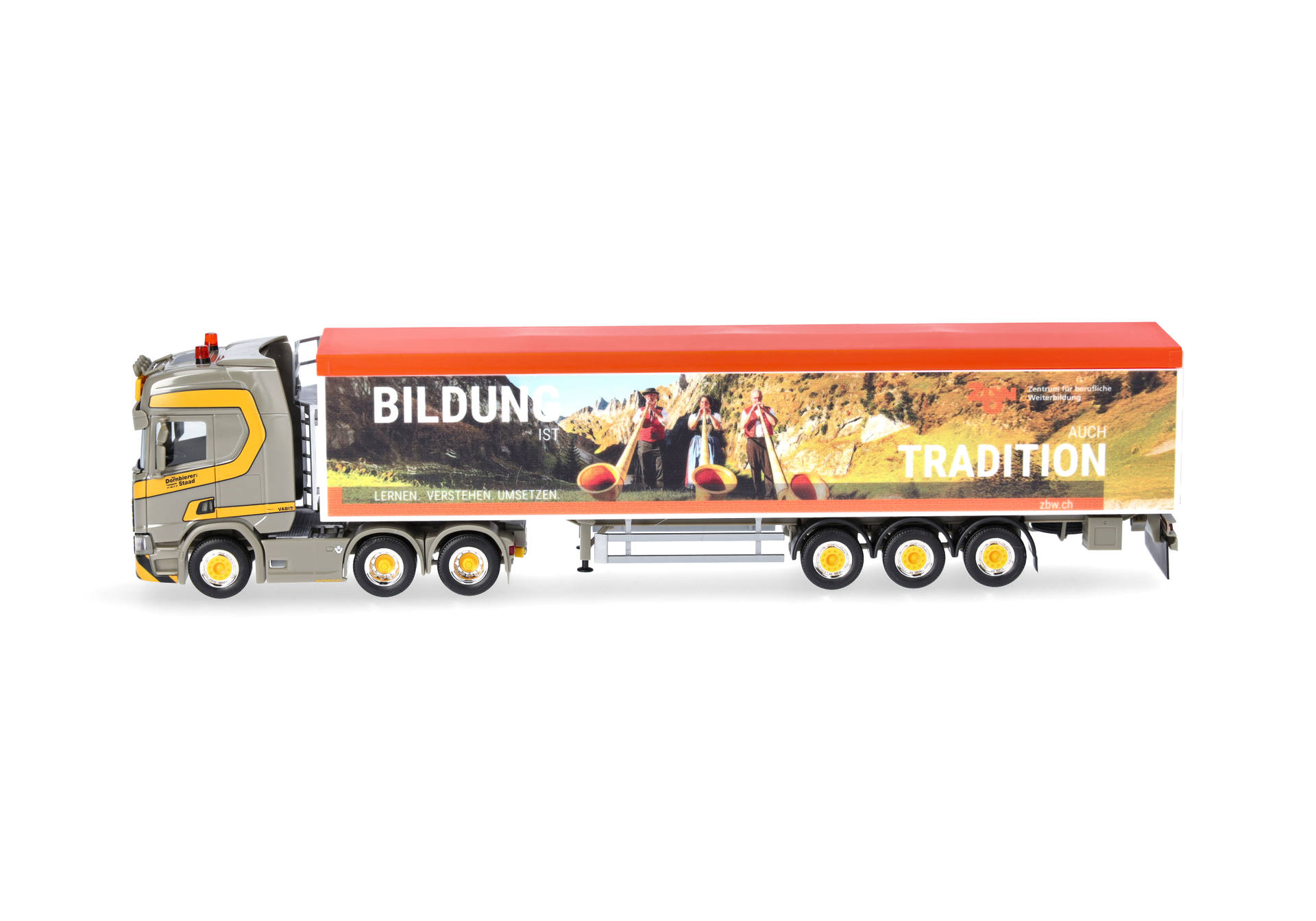 Scania CR 20 high roof walking-floor semitrailer "Dornbierer"