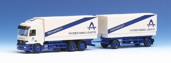 Mercedes-Benz Actros L platform plane hanger train with exchange bridge 3A/2A