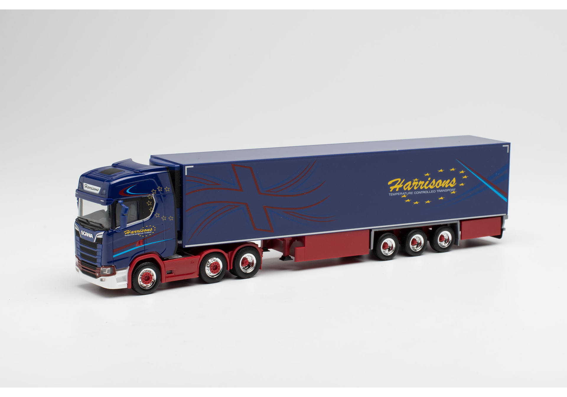 Scania CS 20 HD refrigerated box semitrailer „Harrisons“