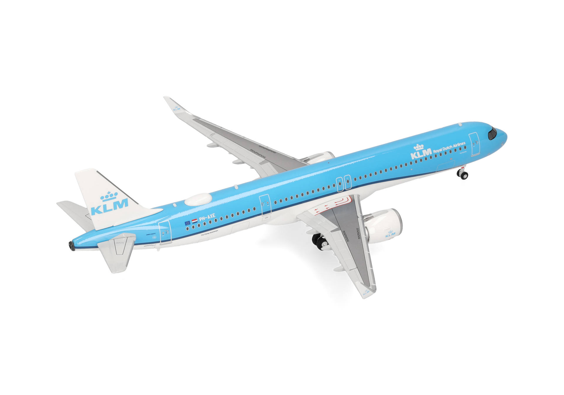 airplane, airliner, commercial aircraft, blue fuselage, KLM