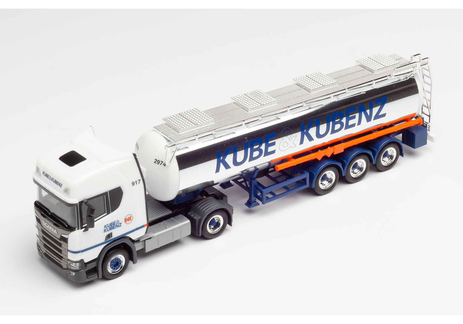 Herpa Scania Cr Hd Chromtank Sattelzug Kube Kubenz