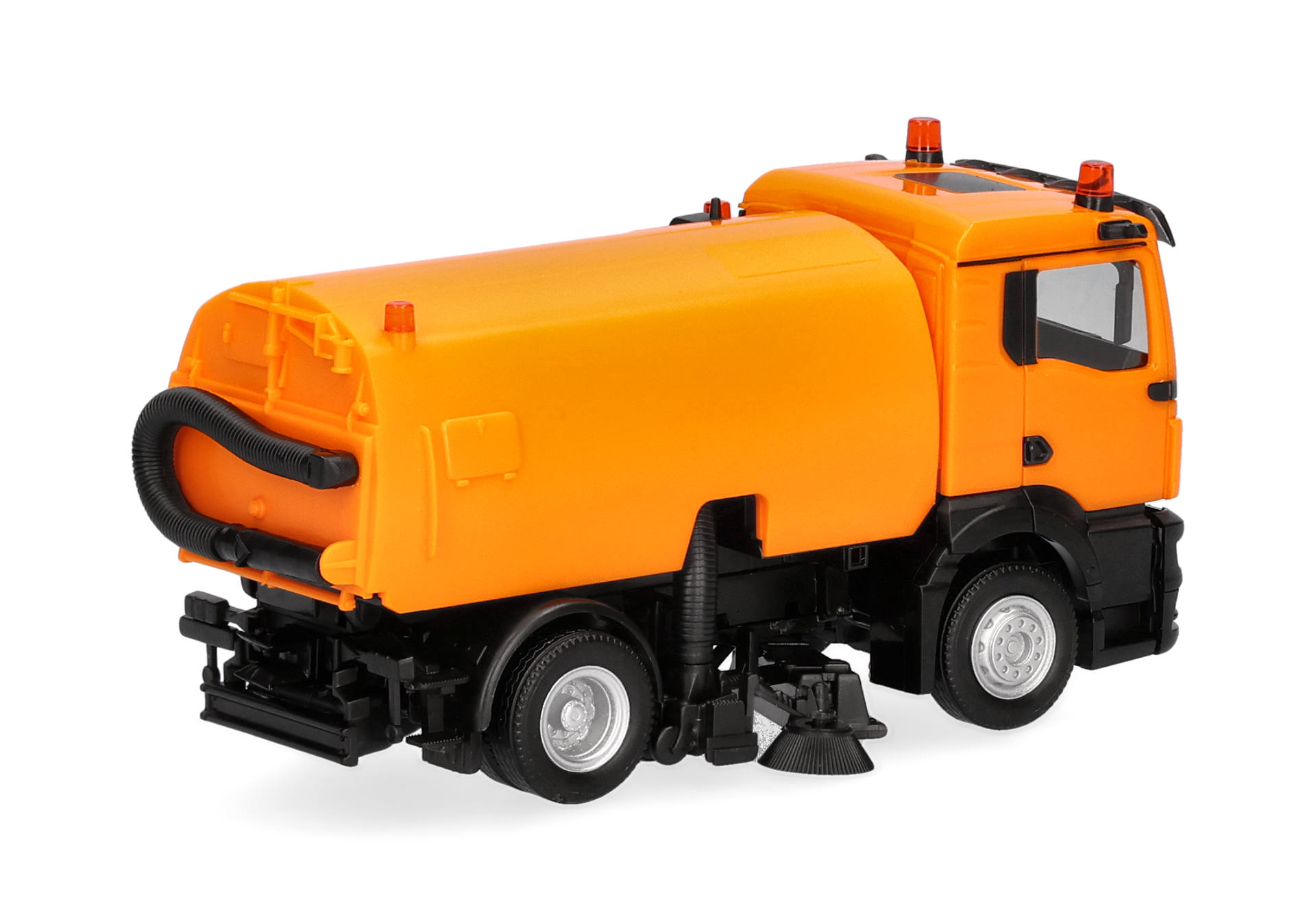 street-cleaning, truck, tanker, orange, toy/model