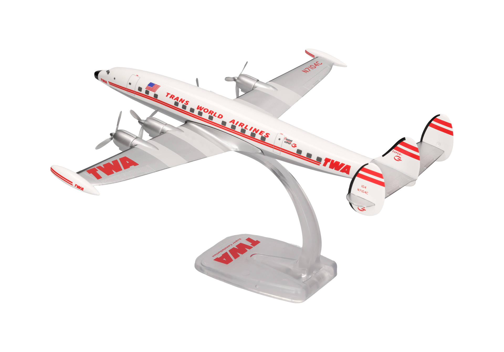 TWA Trans World Airlines Lockheed L-1049G Super Constellation - N7104C