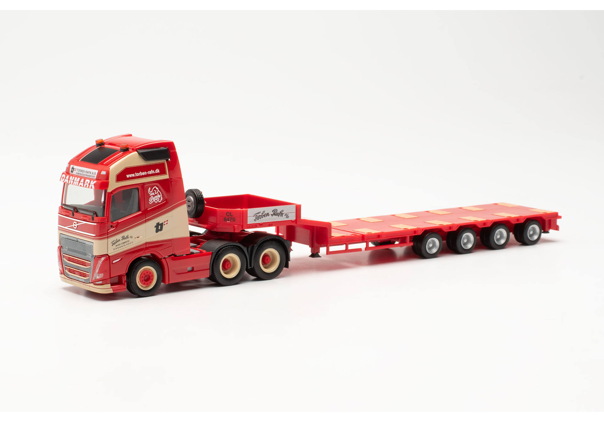 Volvo FH 16 Gl. XL 2020 6x4 low-boy semitrailer "Torben Rafn" (Dänemark/Sommersted)
