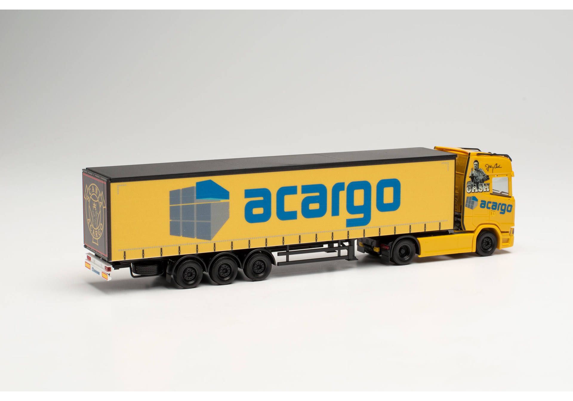 Scania CS 20 HD Gardinenplanen-Sattelzug „acargo / Johnny Cash“