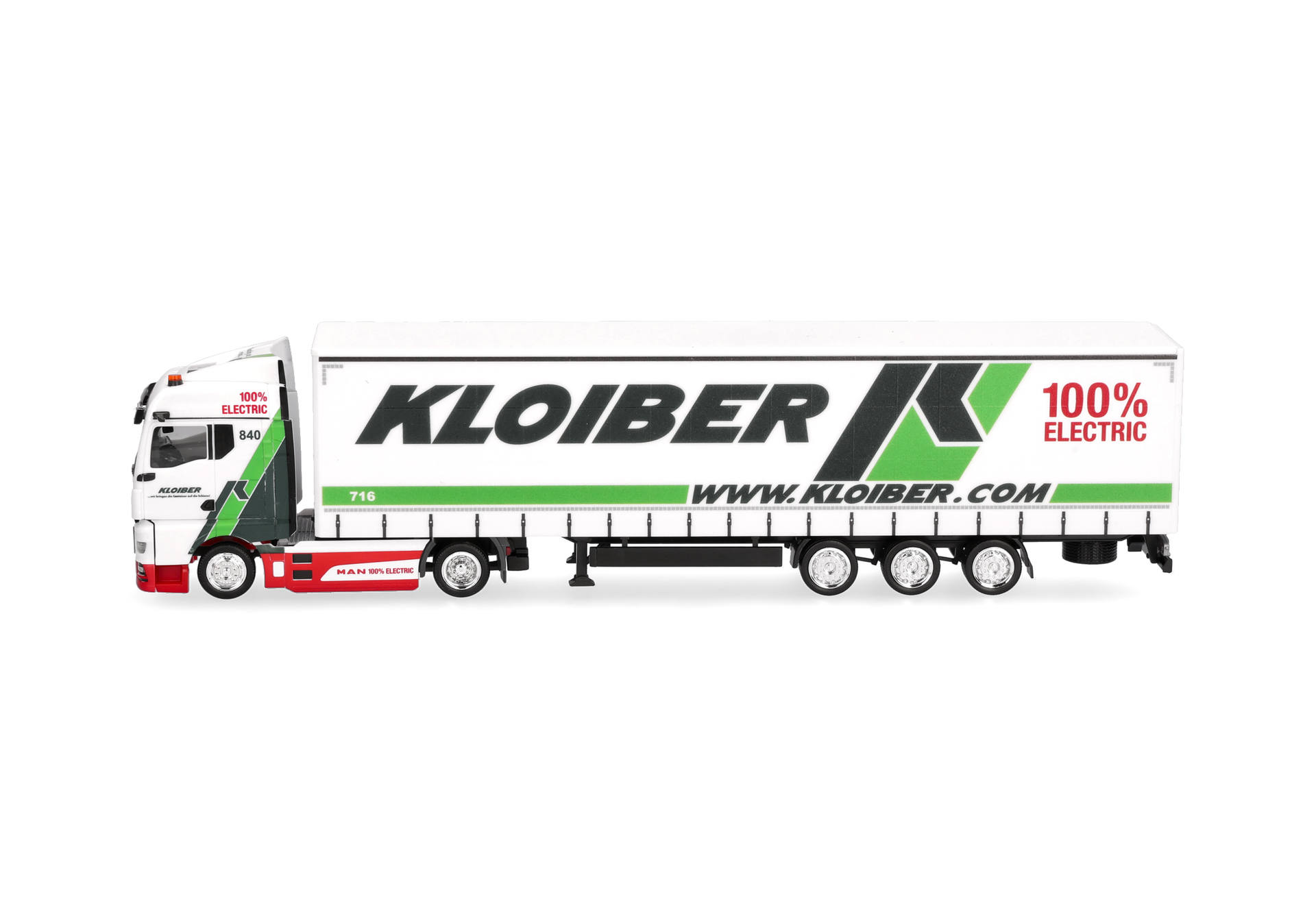 MAN eTGX GM Lowliner jumbo curtain canvas semitrailer truck "Kloiber”