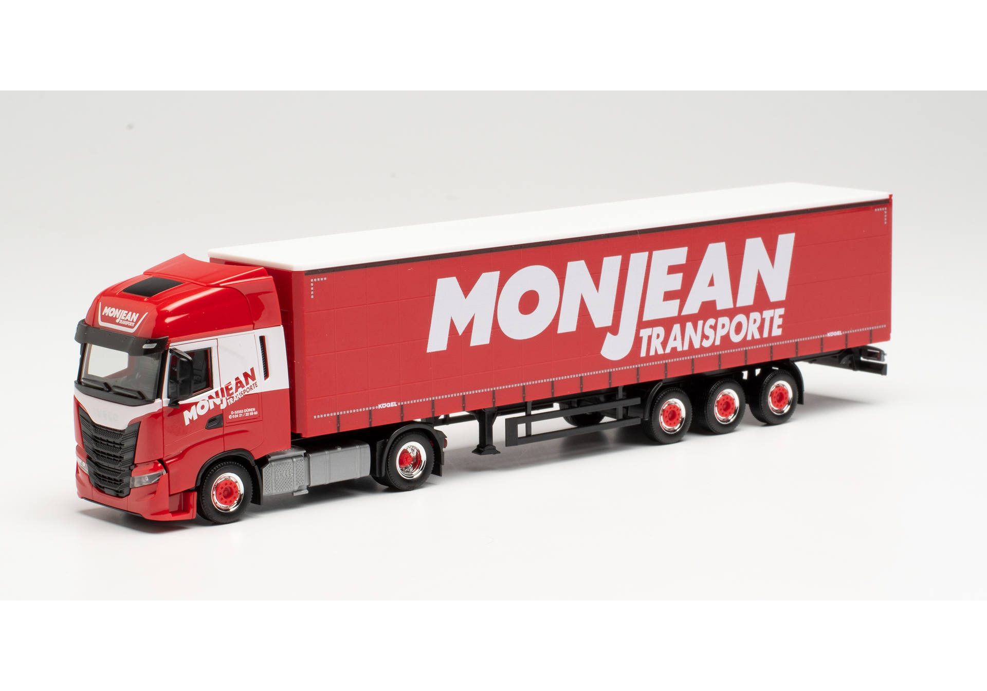 Iveco S-Way curtain canvas semitrailer "Monjean"
