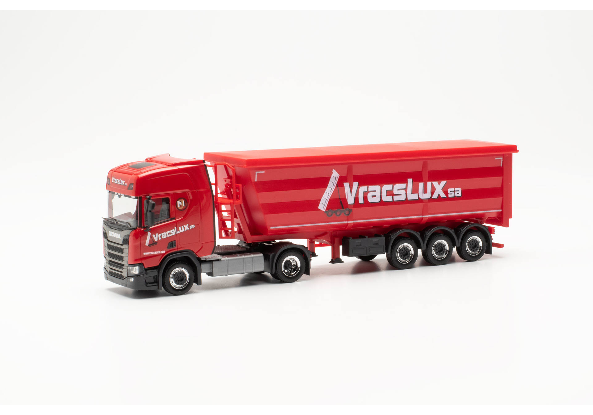 Scania CR 20 HD steel dump semitrailer truck "VracsLux  (Luxembourg/Perle)