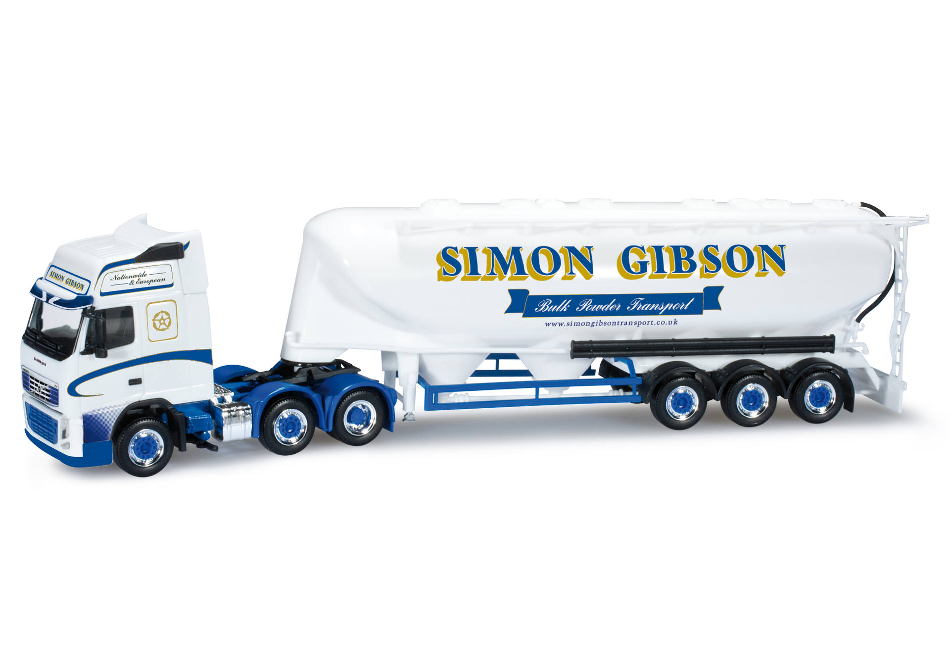 Volvo FH Gl. XL bulk silo semitrailer "Simon Gibson" (GB)