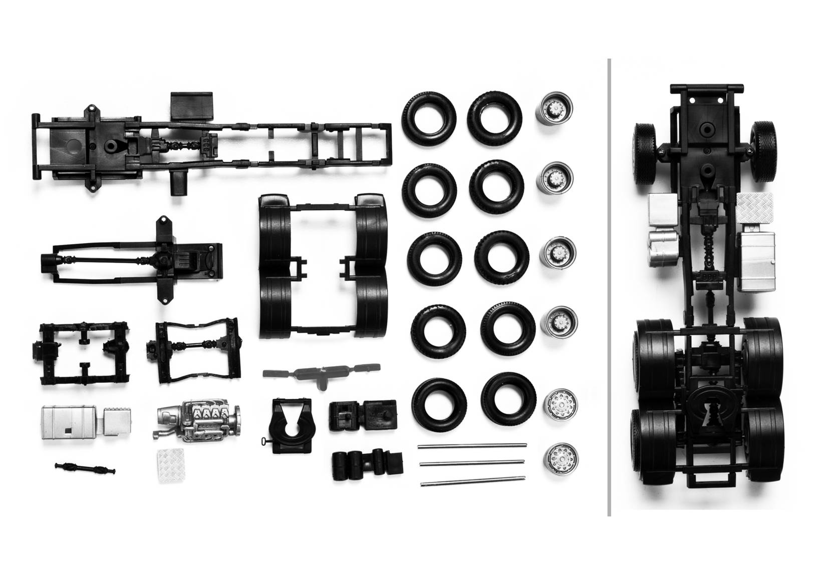 chassis for tractor Scania 3-axle all-wheelContent: 2 pcs.