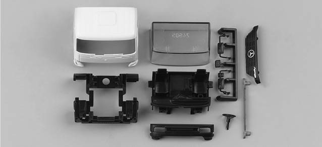 Mercedes-Benz Actros S driver's cabin (without sun shield) building site versionContent: 2 pcs.