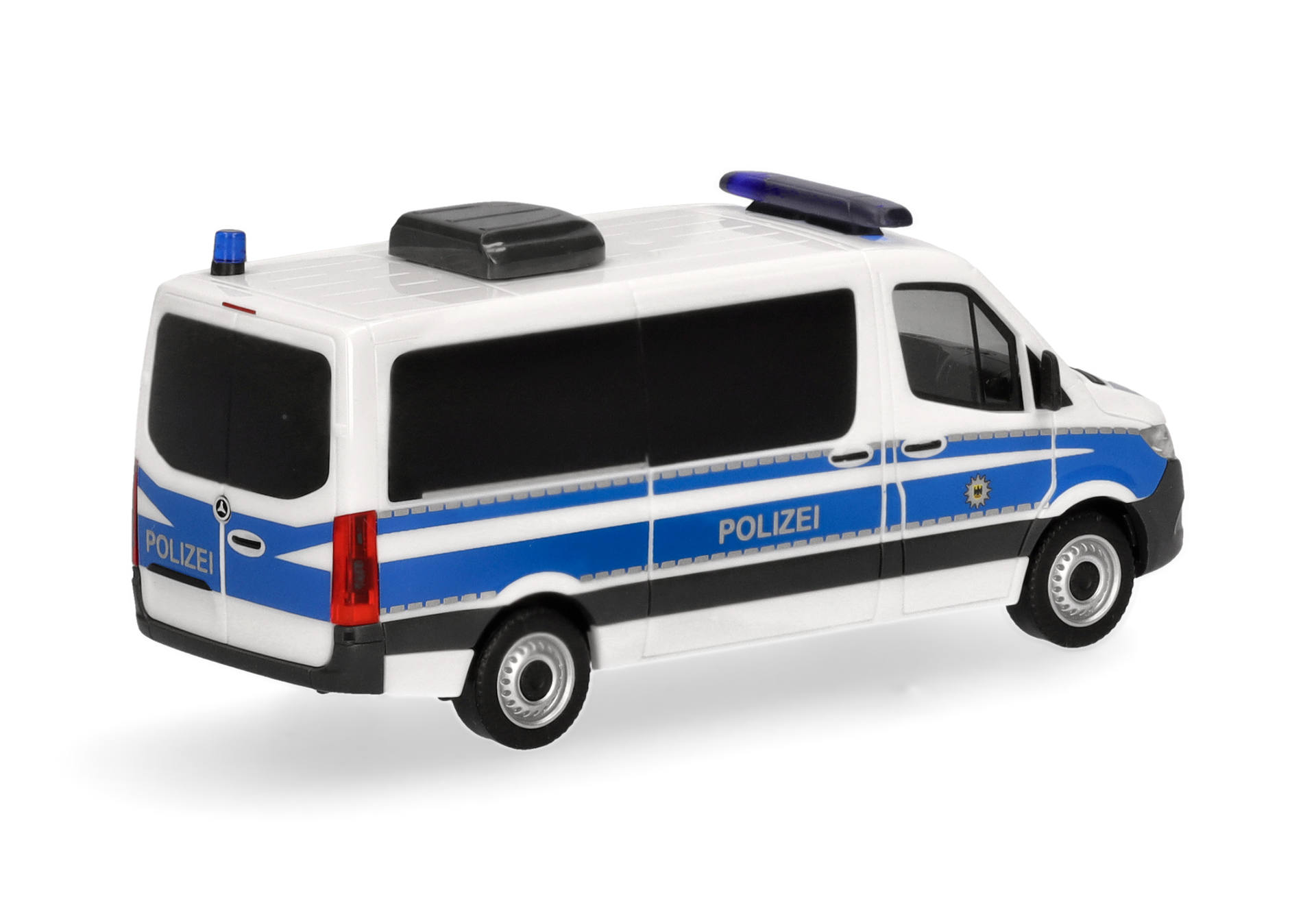 Polizeiwagen, Polizeiauto, blaue Streifen, Fenster, Modellspielzeug