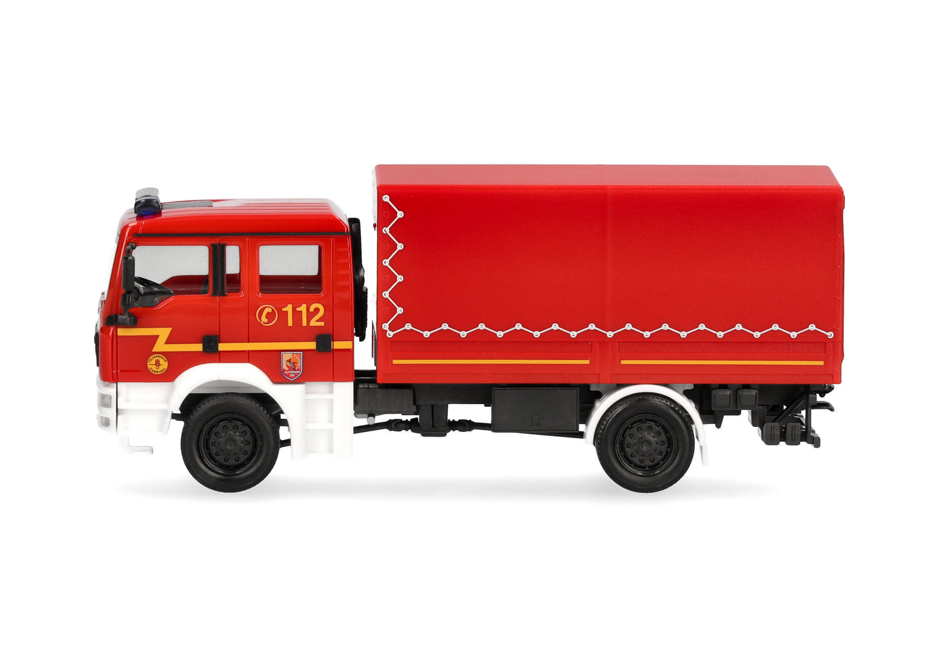police truck, emergency vehicle, red truck, toy truck, cargo trailer
