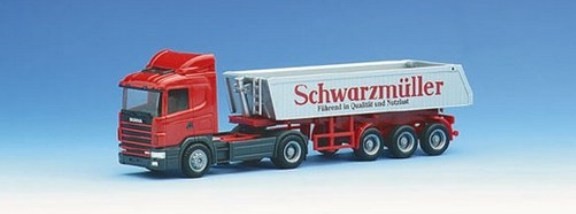 Scania 124 HL Kippmulde saddle train 2A/3A
