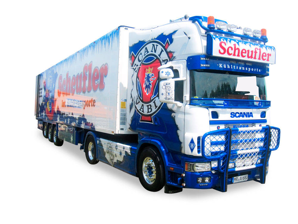 Scania 4er refrigerated semitrailer "Scheufler"